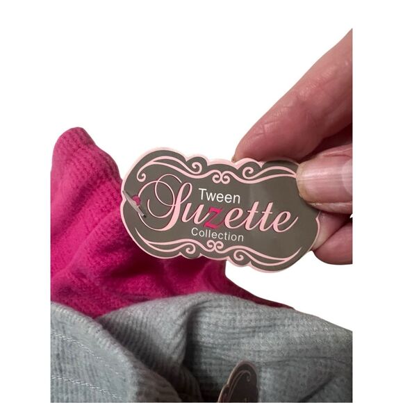 Suzette Girls Soft   Shorts (2) Pink/Gray  Sz L (12/14) NWT - Picture 3 of 5